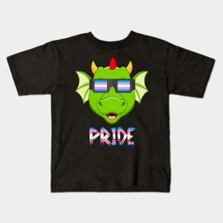 Dragon Transgender Flag Lgbt Kids T-Shirt